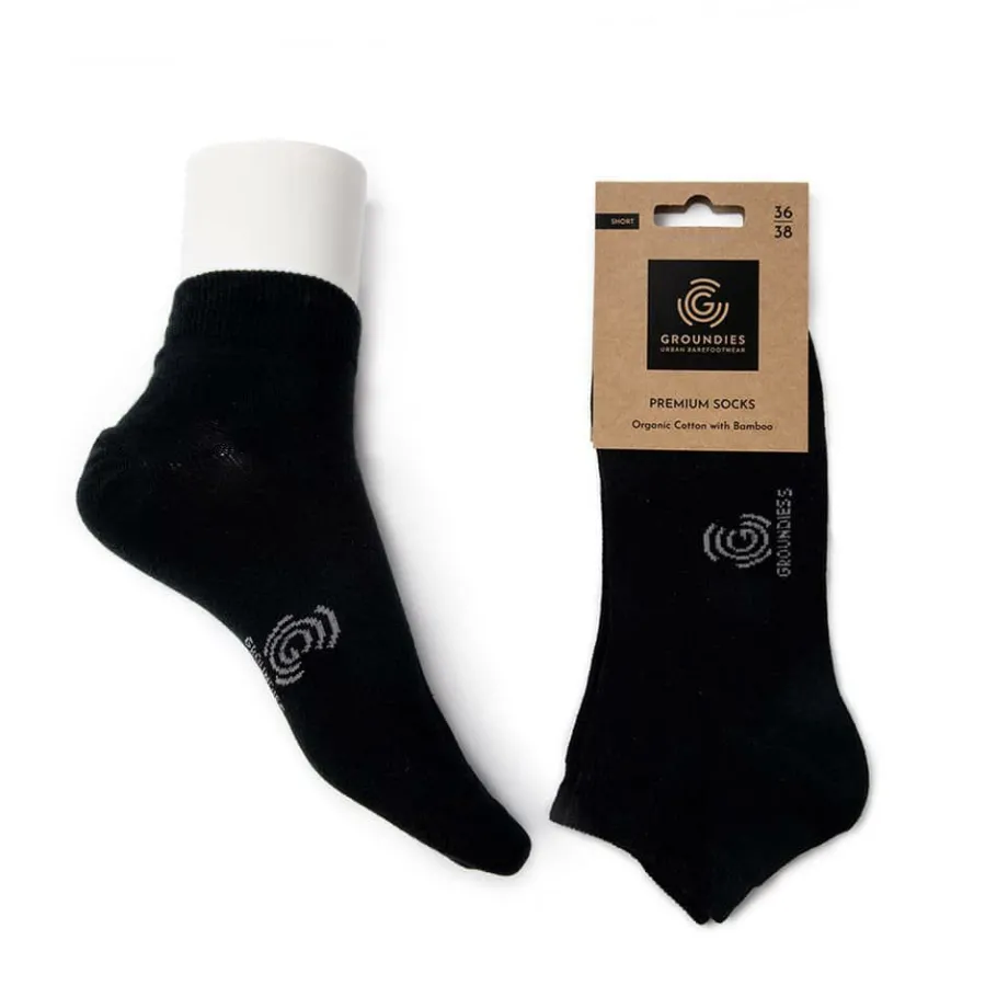 New Groundies ® Premium-Socken Low Schwarz