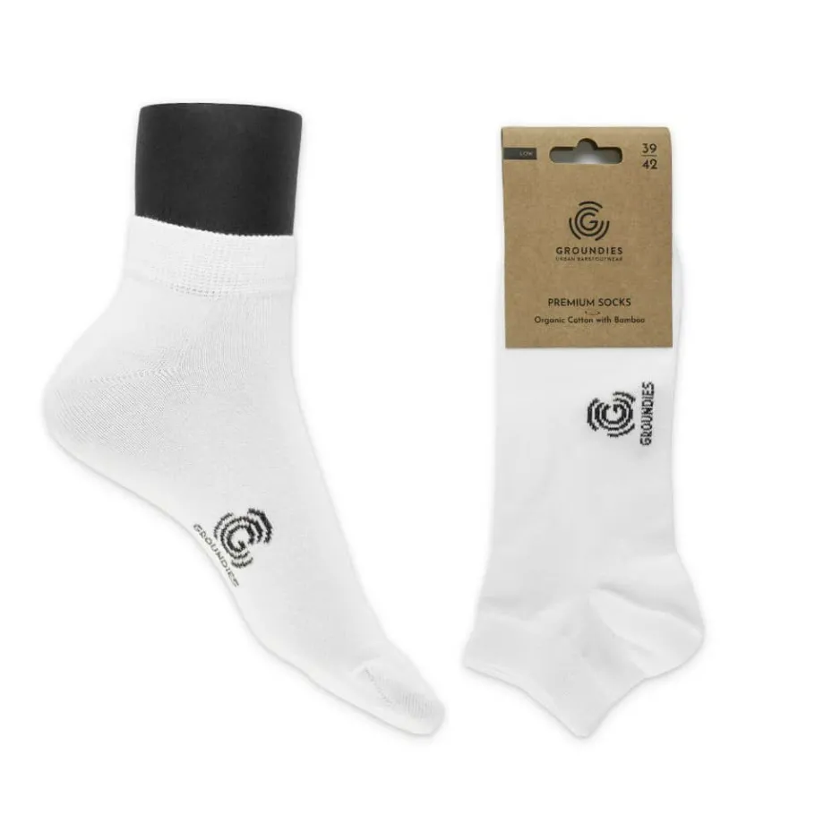 Fashion Groundies ® Premium-Socken Low Weis